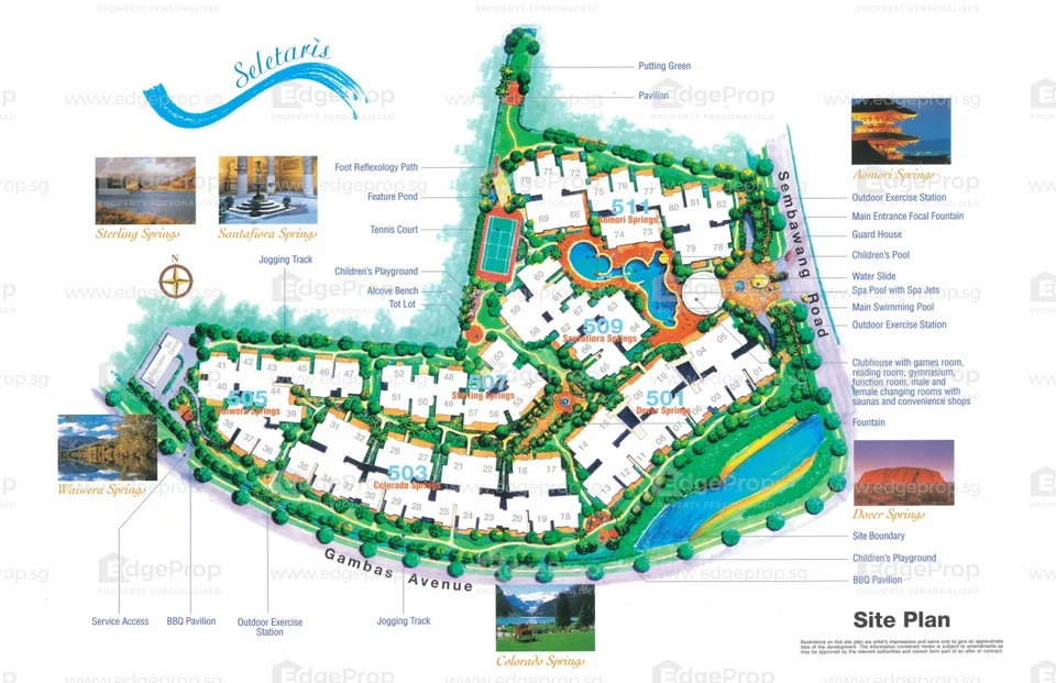 Site plan of Seletaris in Singapore