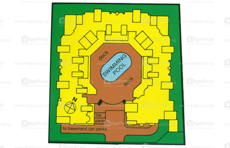 Site plan of Seraya Ville in Singapore