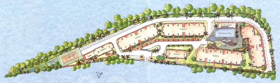 Site plan of Serenity Park in Singapore