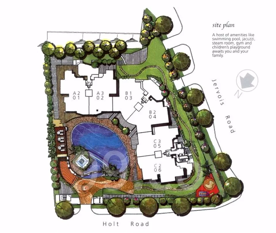 Site plan of Sheares Ville in Singapore