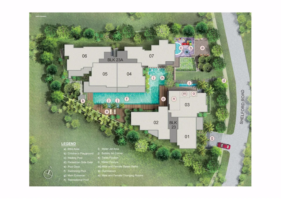 Site plan of Shelford 23 in Singapore