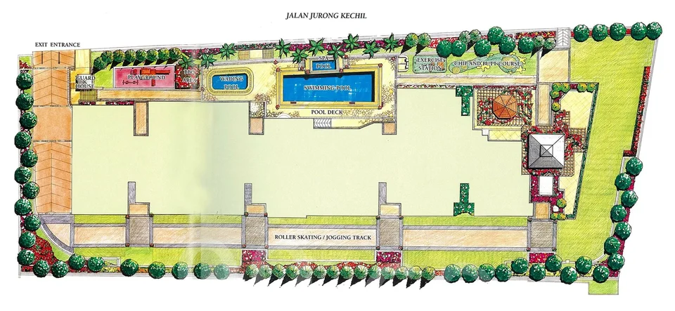 Site plan of Sherwood Condominium in Singapore