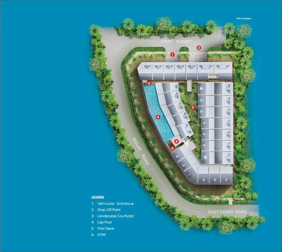 Site plan of Siglap V in Singapore