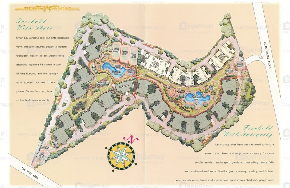 Site plan of Signature Park in Singapore