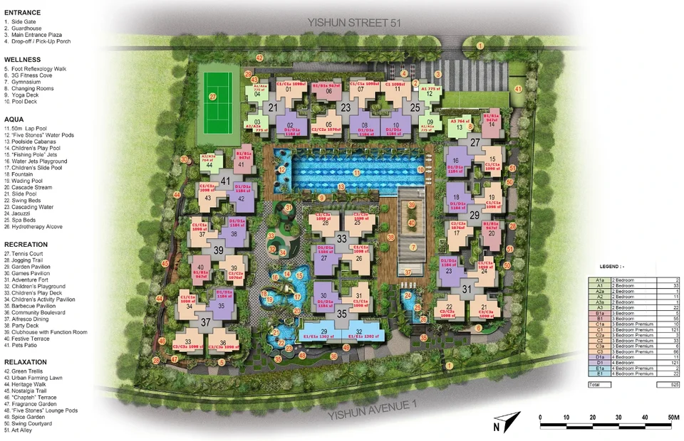 Site plan of Signature At Yishun in Singapore