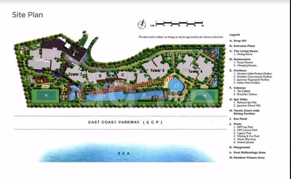 Site plan of Silversea in Singapore