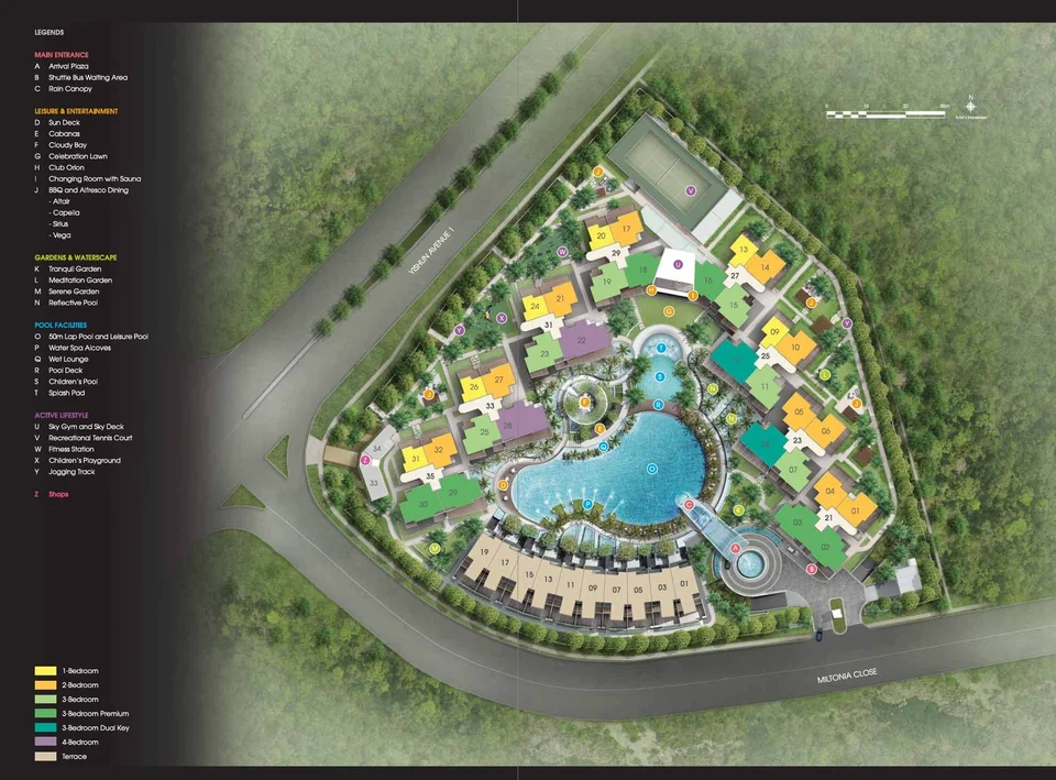 Site plan of Skies Miltonia in Singapore