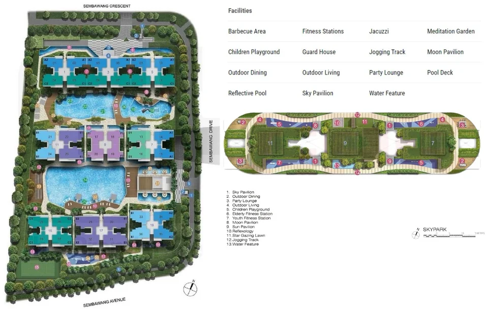 Site plan of Skypark Residences in Singapore