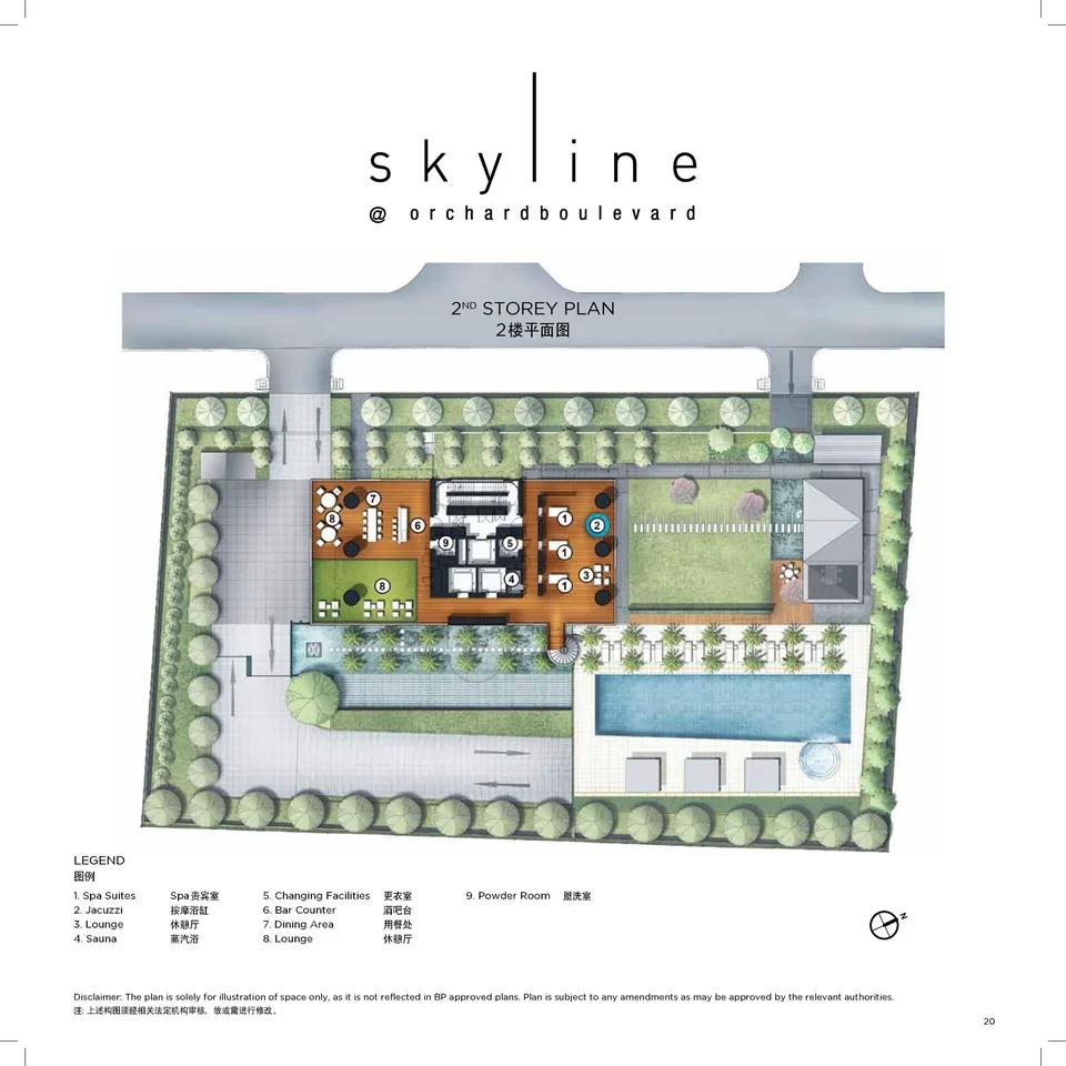 Site plan of Skyline @ORCHARD Boulevard in Singapore