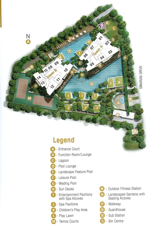 Site plan of Soleil @SINARAN in Singapore