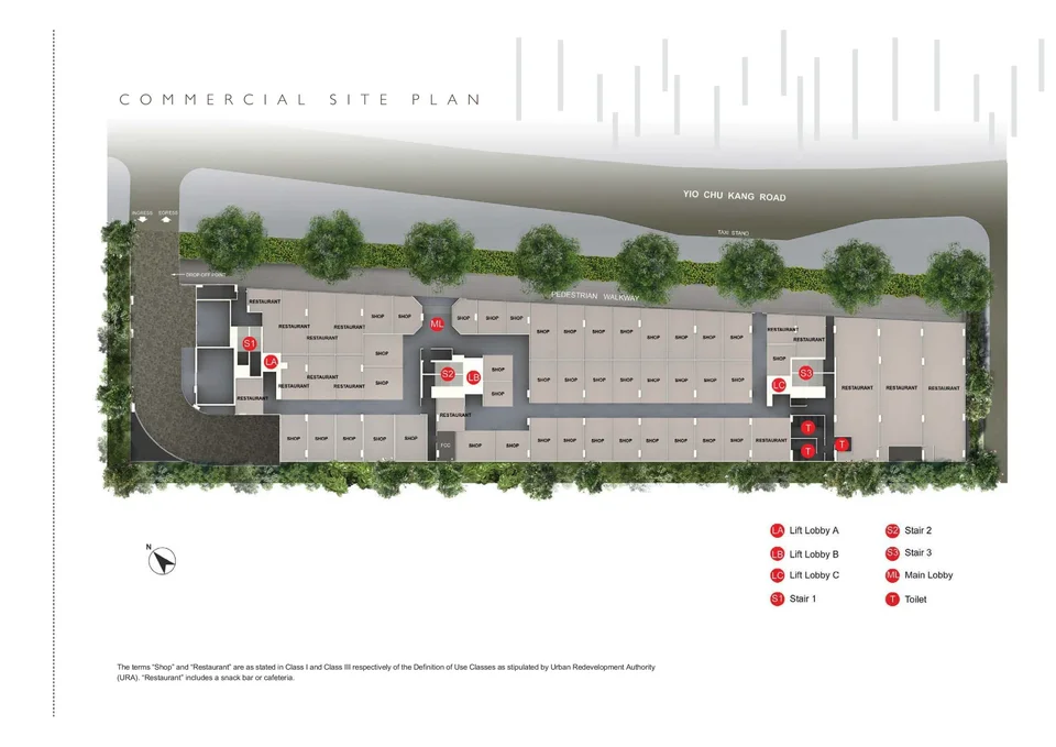 Site plan of Kovan Centre in Singapore