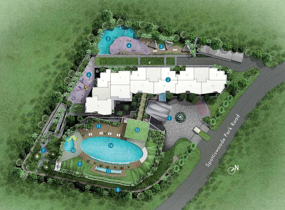 Site plan of Spottiswoode Residences in Singapore