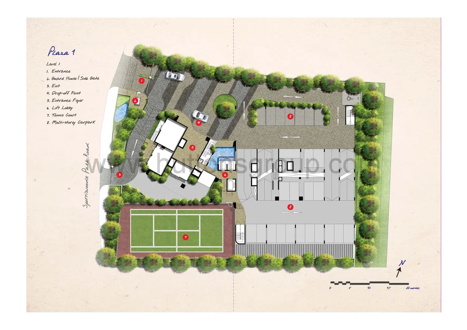 Site plan of Spottiswoode Suites in Singapore