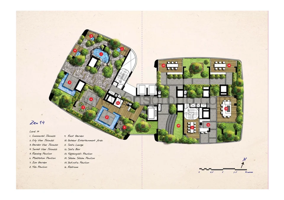 Site plan of Spottiswoode Suites in Singapore