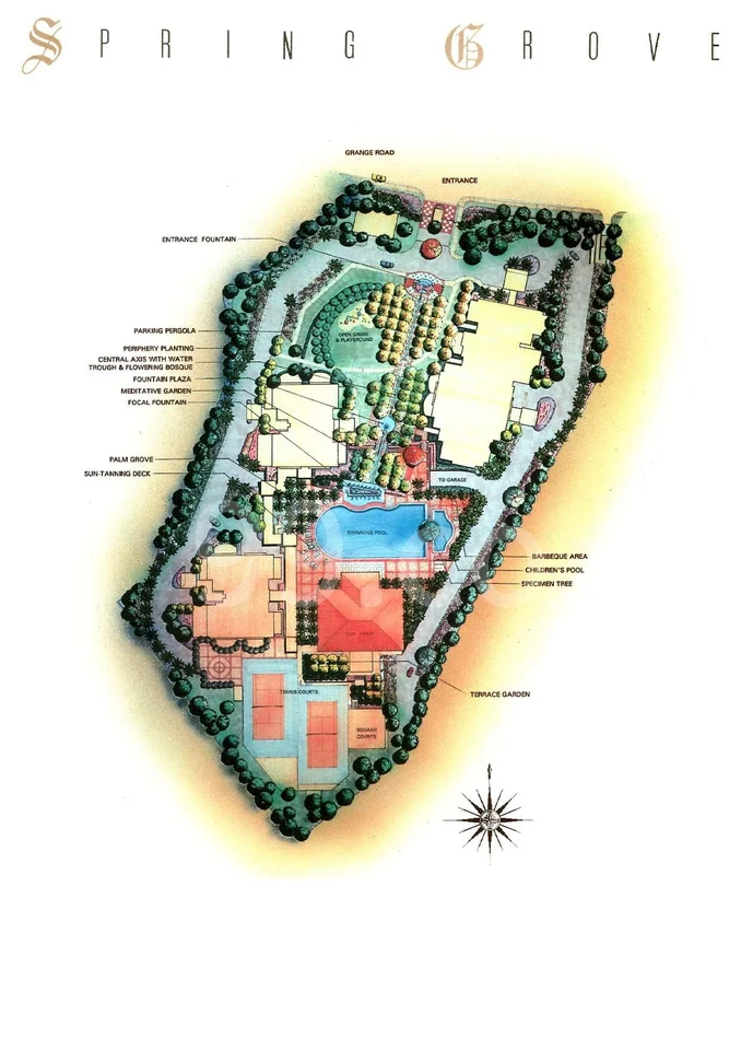 Site plan of Spring Grove in Singapore