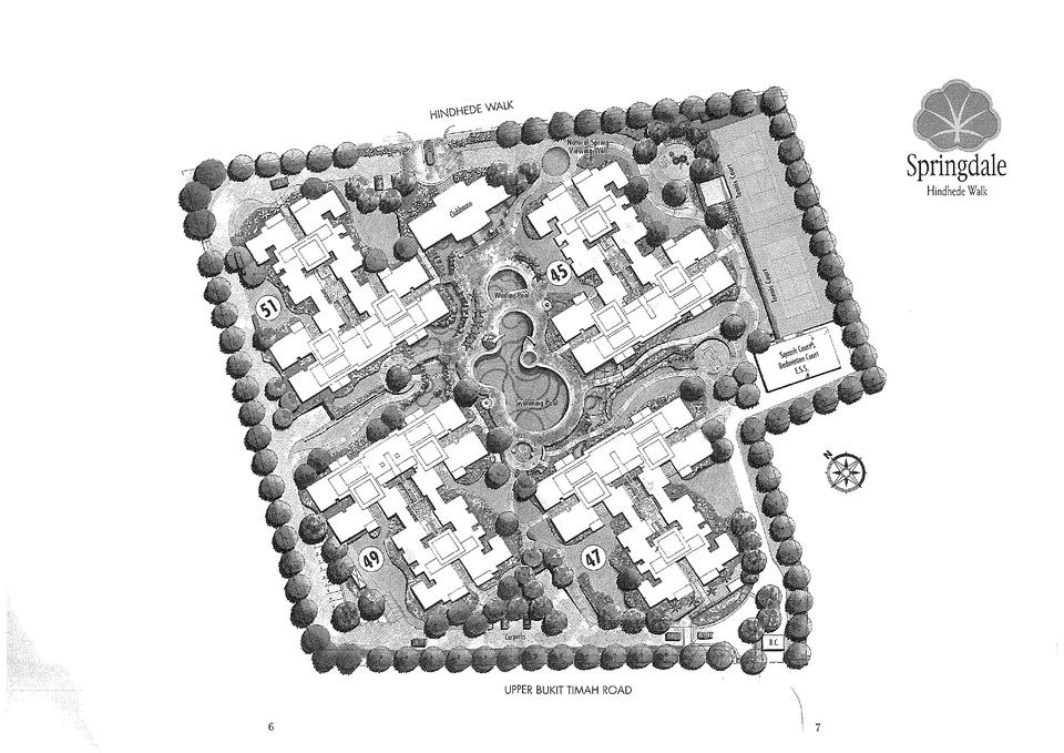 Site plan of Springdale Condominium in Singapore