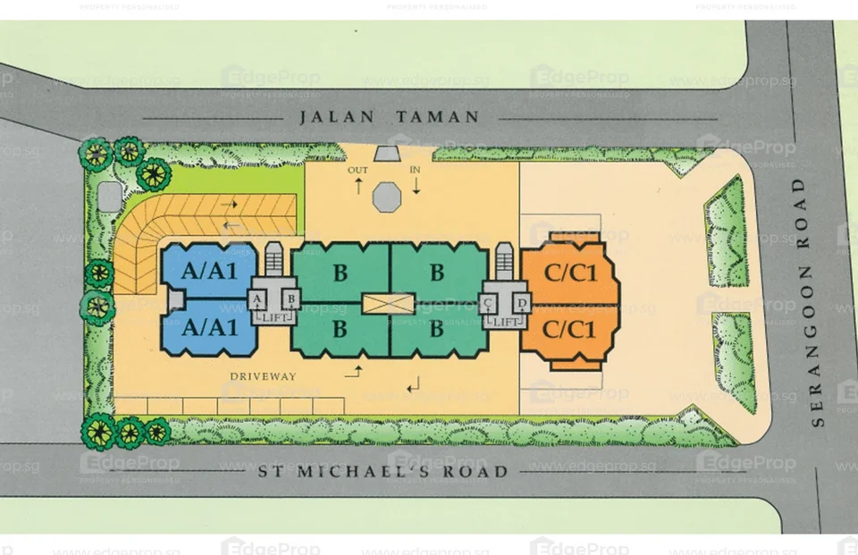Site plan of St Michael'S Place in Singapore