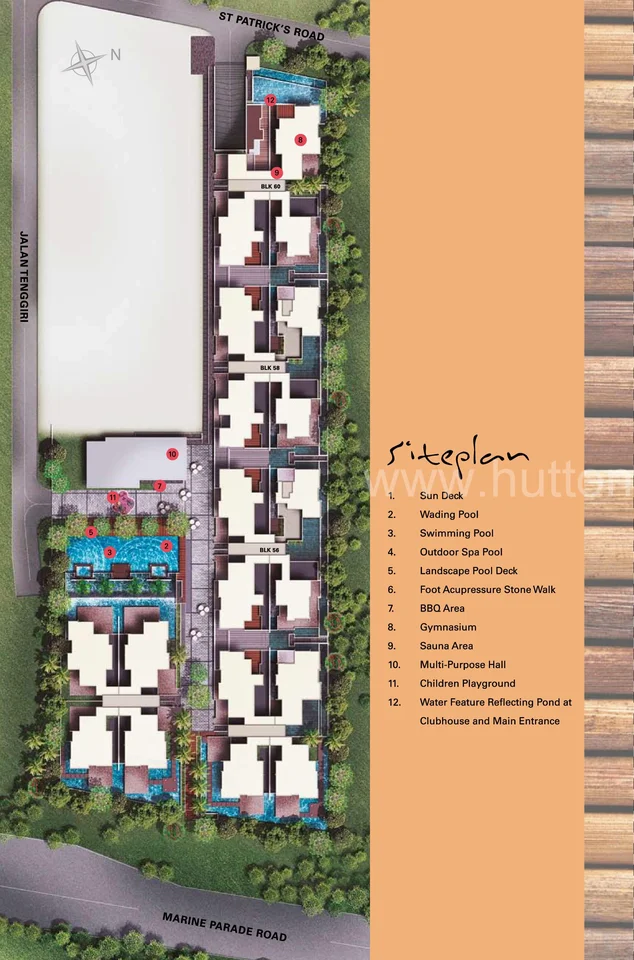 Site plan of St Patrick'S Residences in Singapore