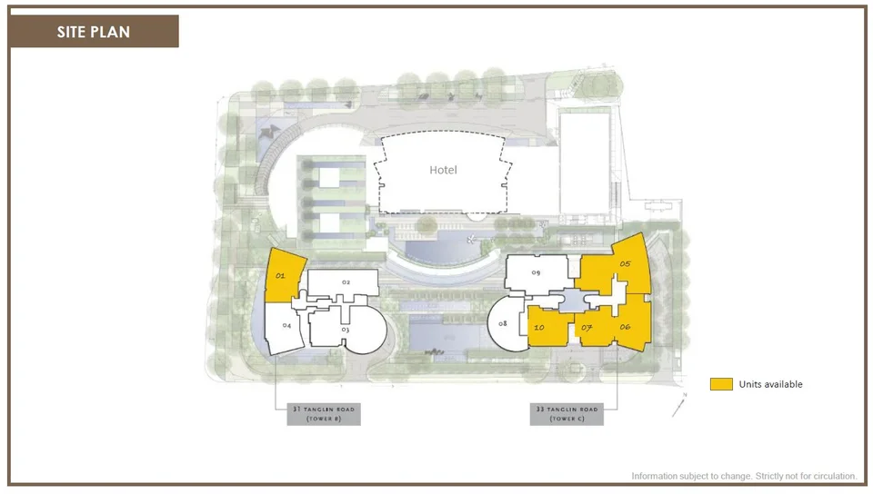Site plan of St Regis Residences Singapore in Singapore