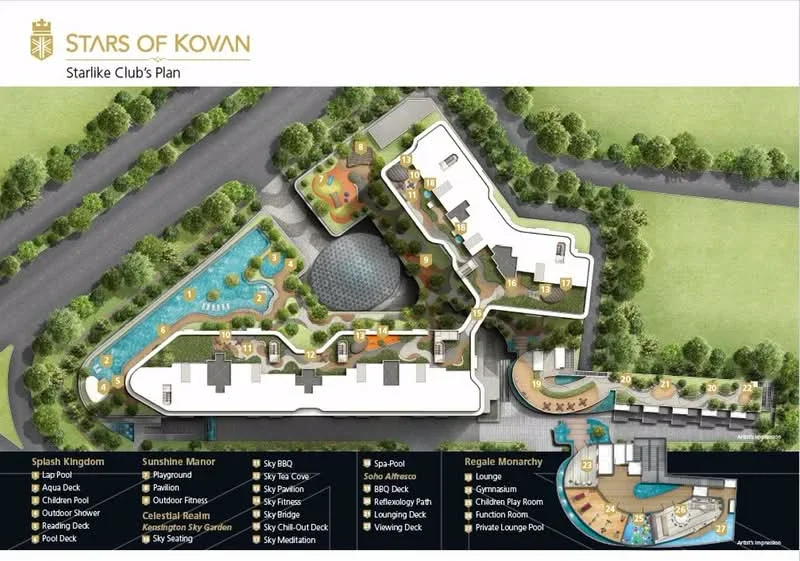 Site plan of Stars Of Kovan in Singapore