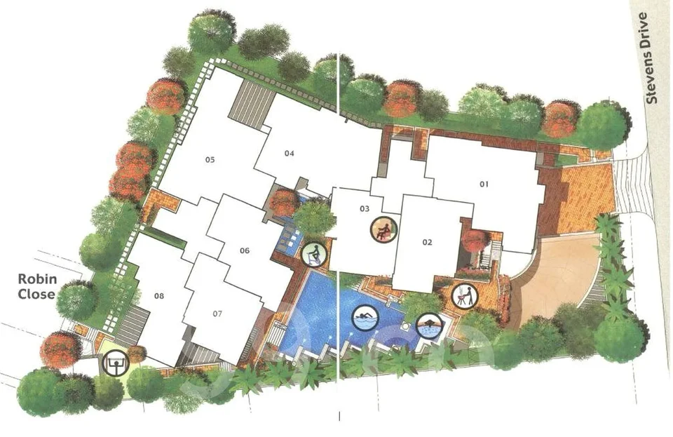 Site plan of Stevens Loft in Singapore