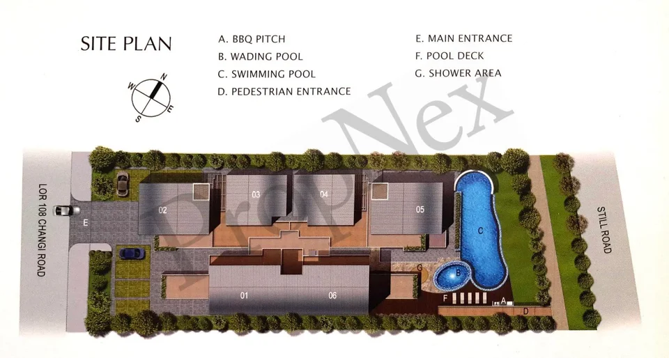 Site plan of Stillz Residence in Singapore