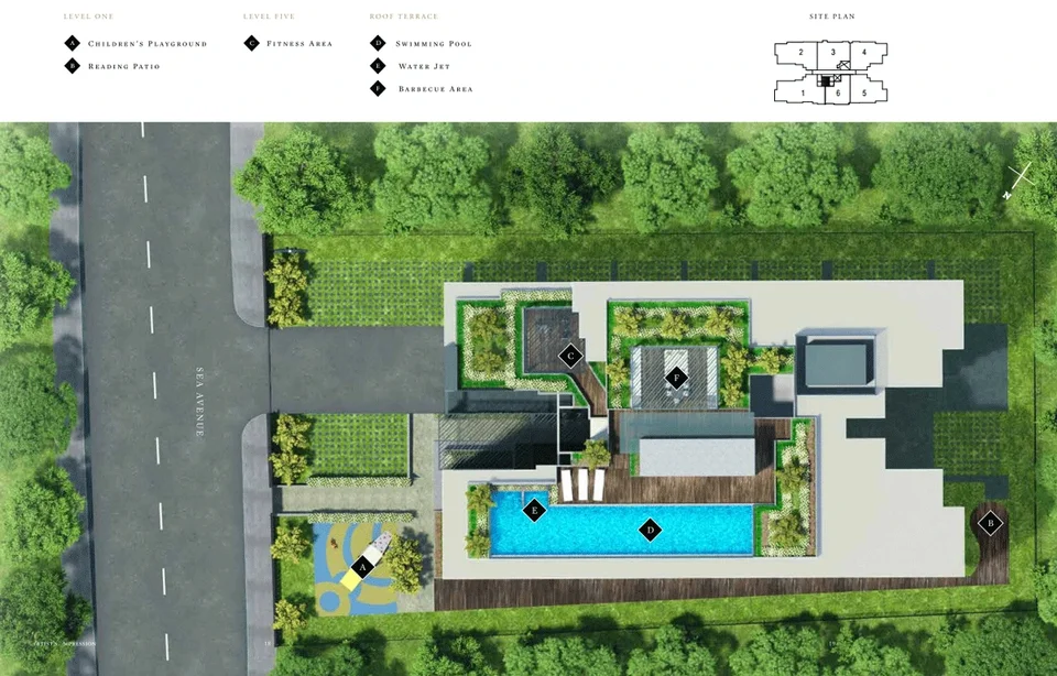 Site plan of Straits Mansions in Singapore