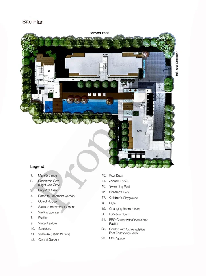 Site plan of Sui Generis in Singapore