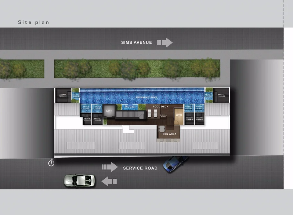 Site plan of Suites @SIMS in Singapore
