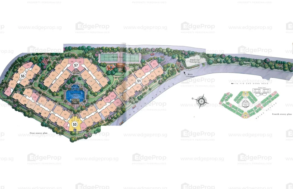 Site plan of Sunrise Gardens in Singapore
