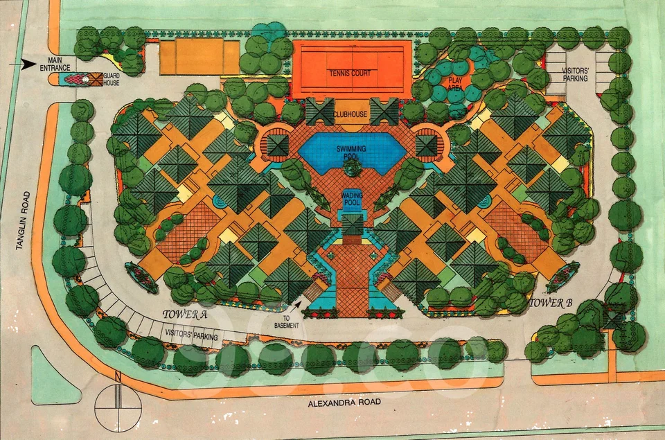 Site plan of Tanglin Regency in Singapore