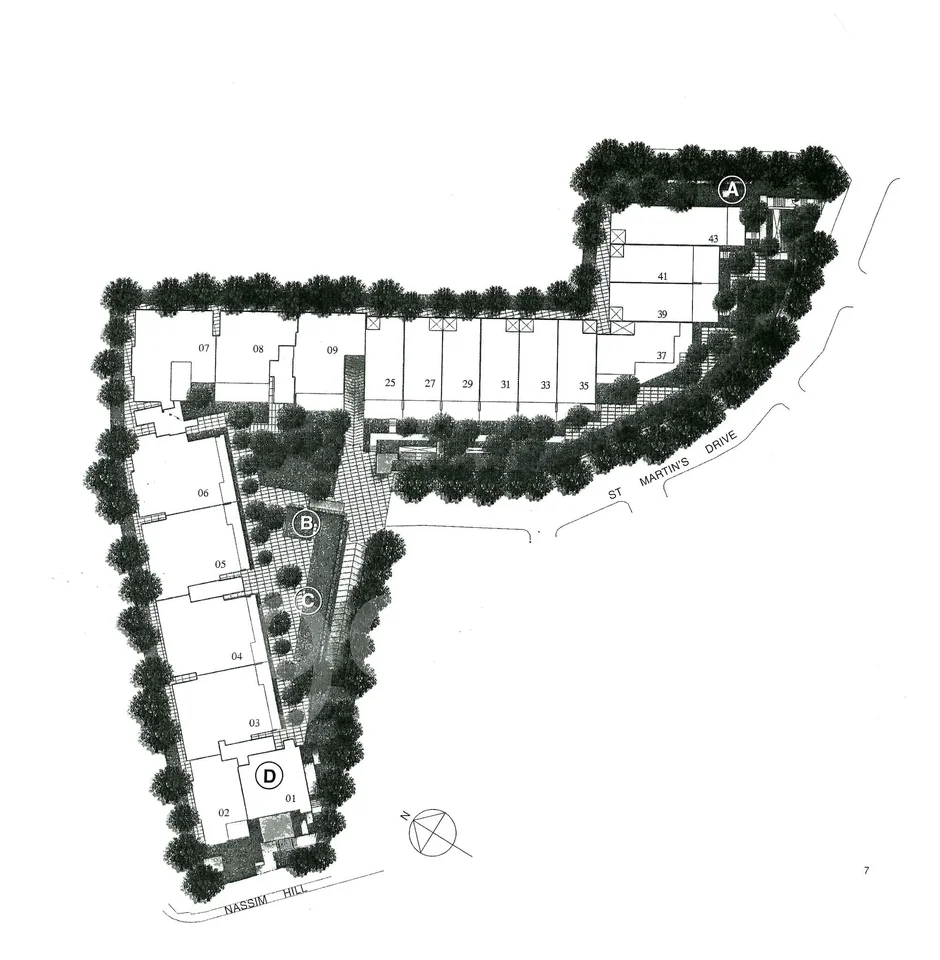 Site plan of Tanglin Residences in Singapore