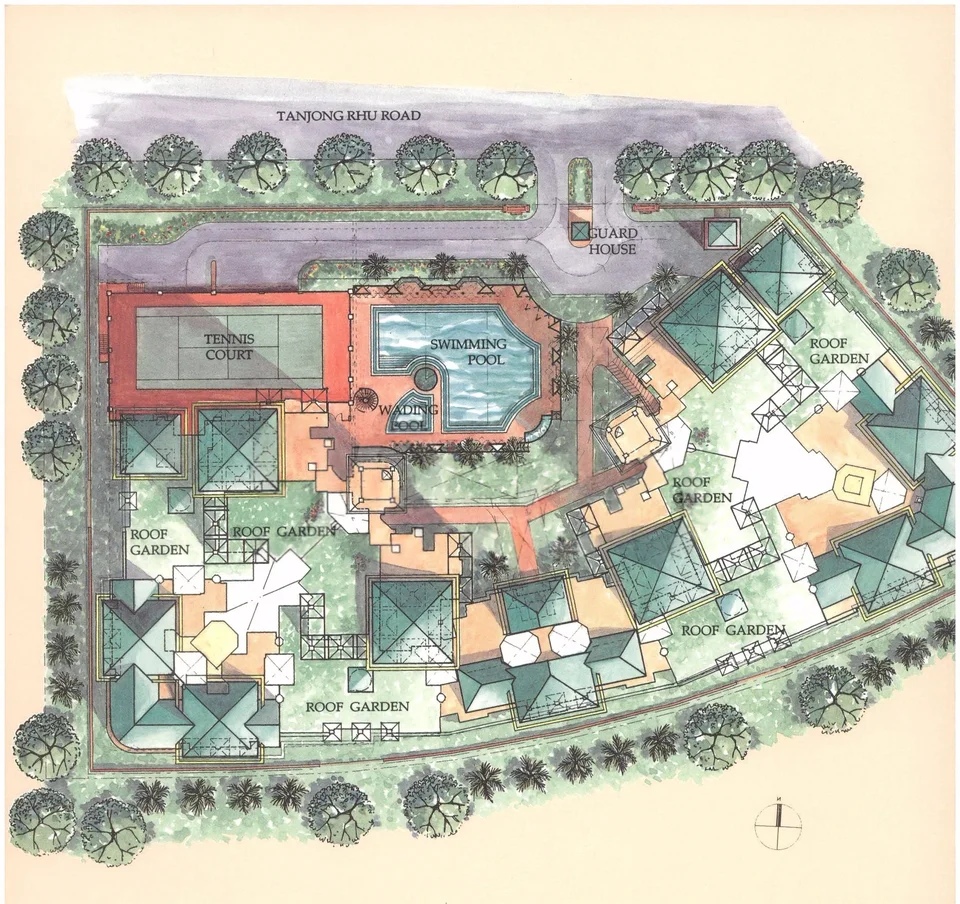 Site plan of Tanjong Ria Condominium in Singapore