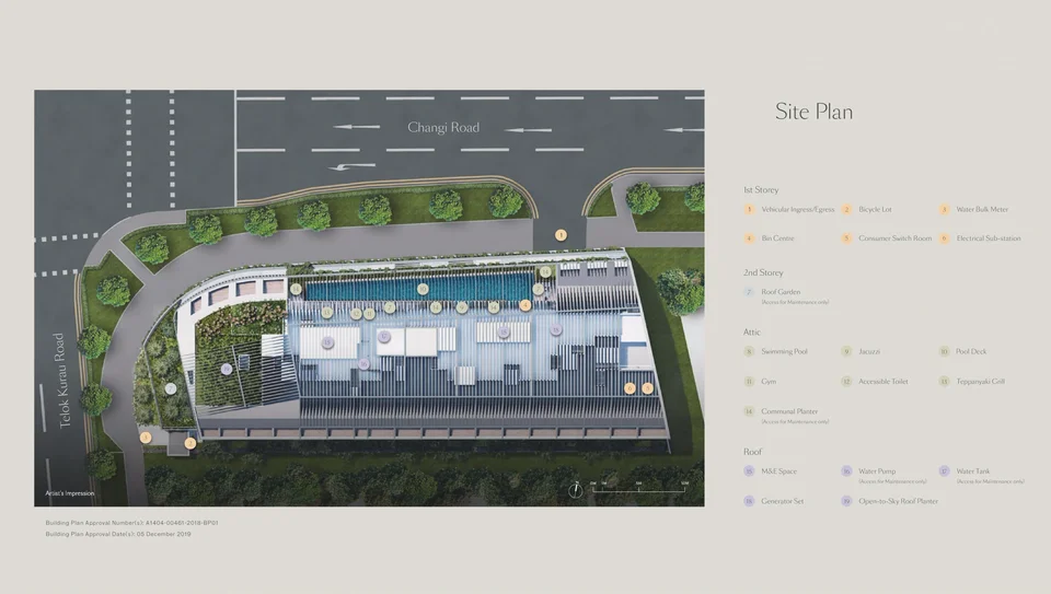 Site plan of Tedge in Singapore