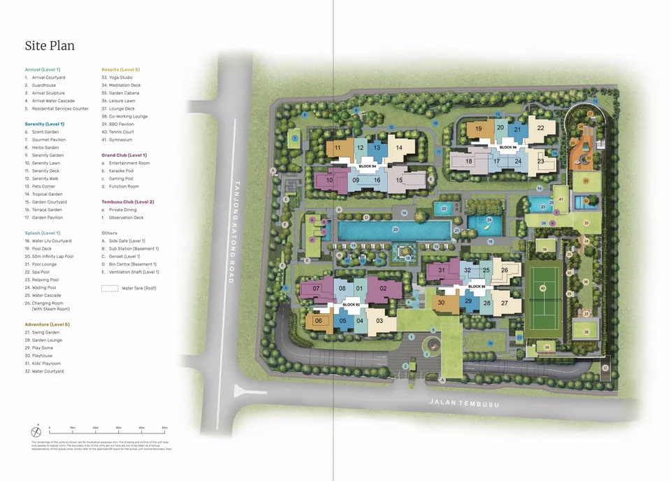 Site plan of Tembusu Grand in Singapore