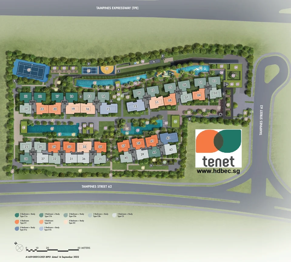 Site plan of Tenet in Singapore