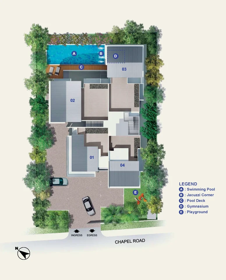 Site plan of The Adara in Singapore