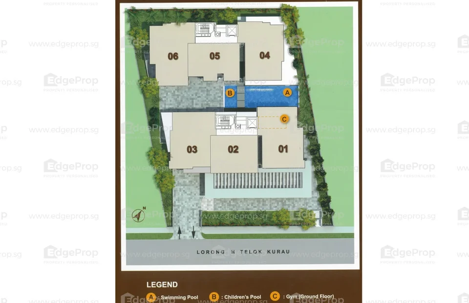 Site plan of The Ambra in Singapore