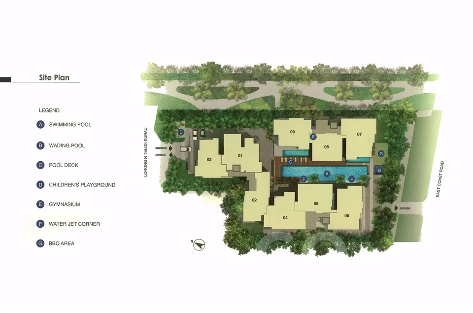 Site plan of The Ambrosia in Singapore