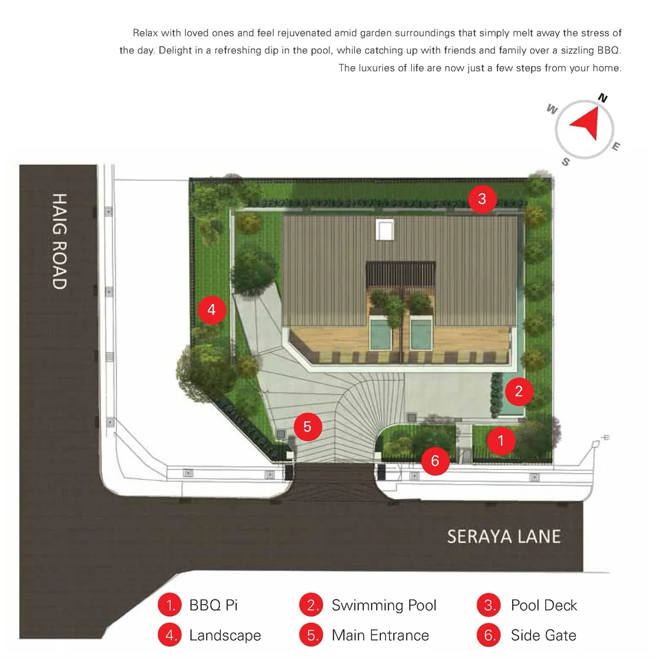Site plan of The Amerald Studio in Singapore