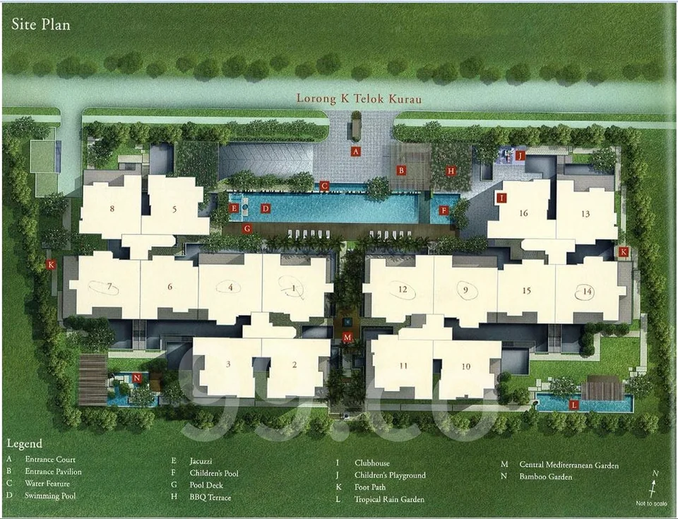 Site plan of The Amery in Singapore