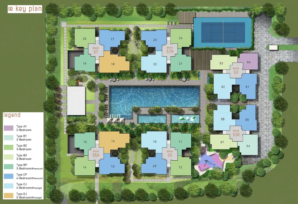 Site plan of The Amore in Singapore