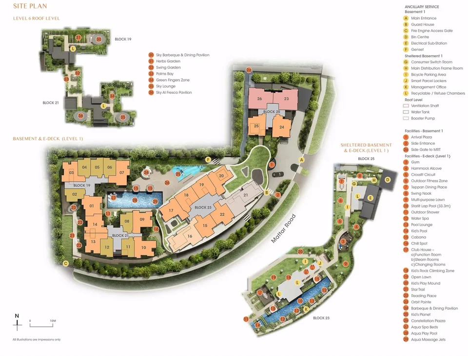 Site plan of The Antares in Singapore