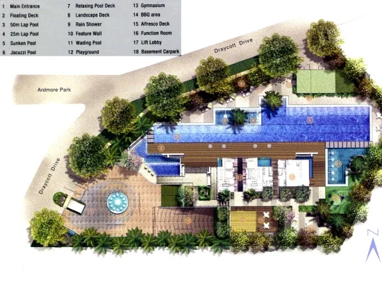 Site plan of The Arc At Draycott in Singapore