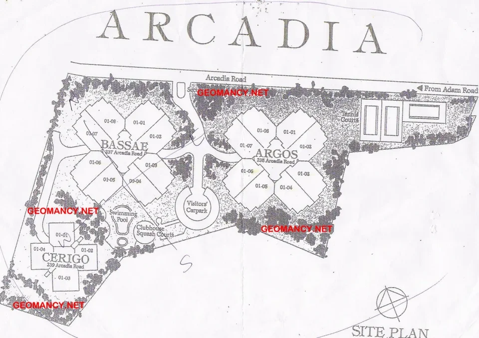 Site plan of The Arcadia in Singapore