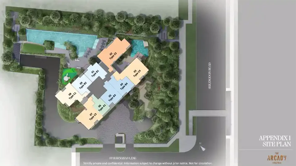 Site plan of The Arcady At Boon Keng in Singapore