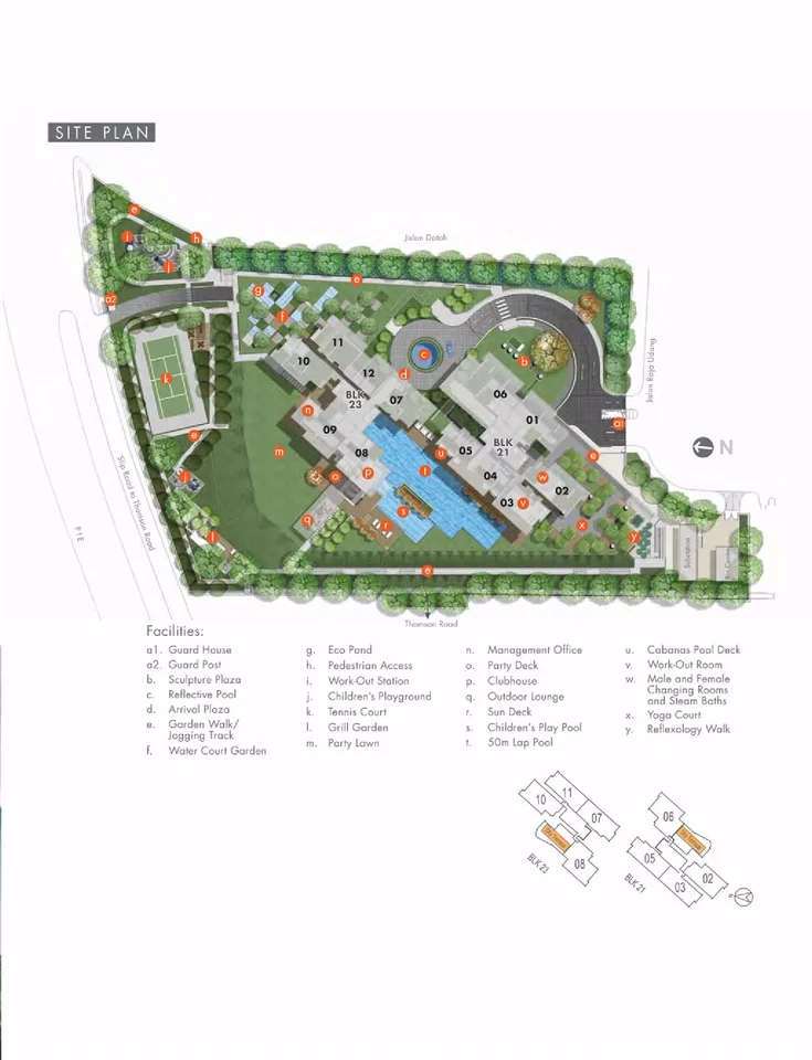 Site plan of The Arte in Singapore