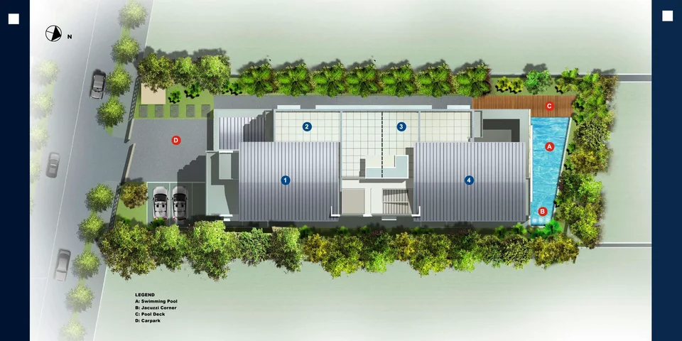 Site plan of The Azzuro in Singapore