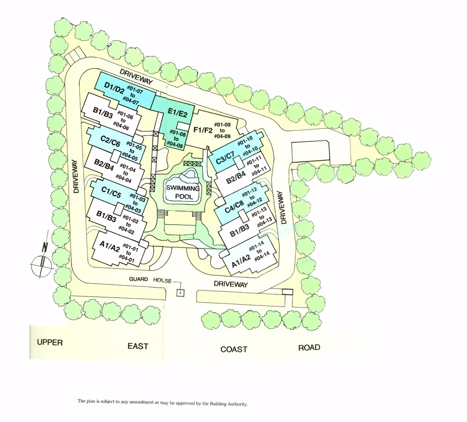 Site plan of The Baycourt in Singapore