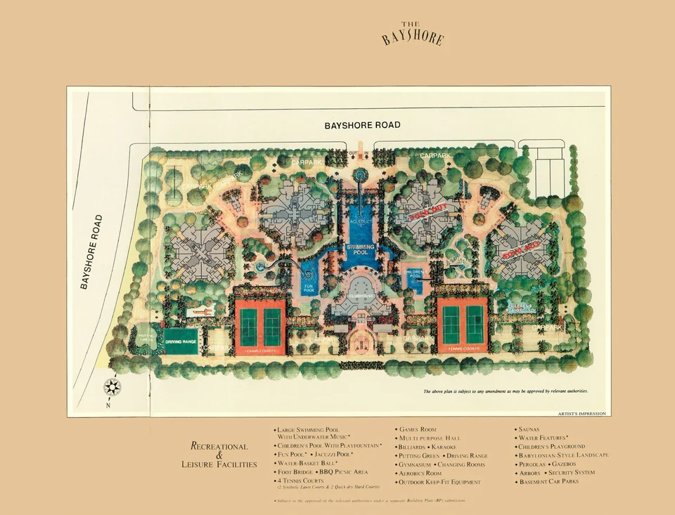 Site plan of The Bayshore in Singapore
